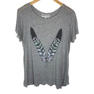 Wildfox pastel feathers print oversized tee shirt size medium